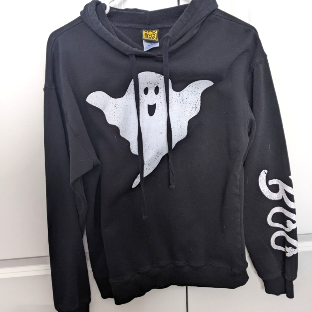Modern Lux Halloween Ghost Boo Hoodie Sweatshirt Jacket XS Extra Small Target